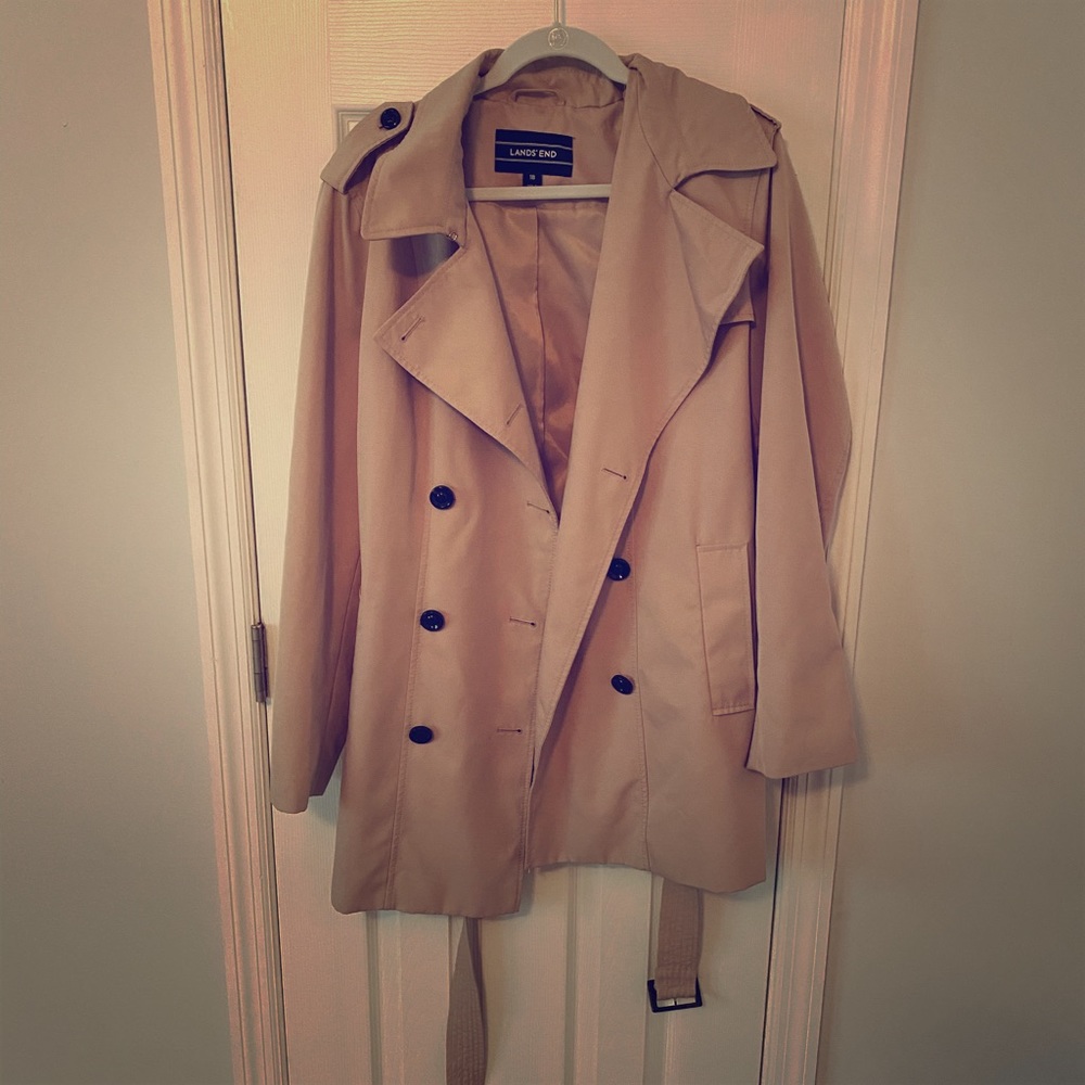 Double breasted trench coat